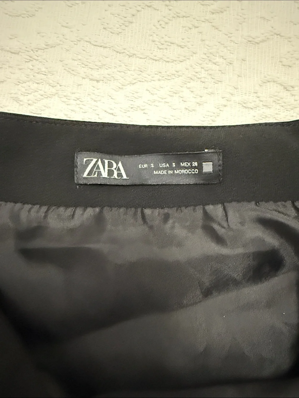 Zara Black Tie-Waist Ruffle Skirted Shorts